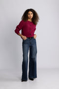 Lulu Ls Knit Short Kofta - Anemone Melange
