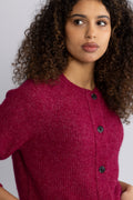 Lulu Ls Knit Short Kofta - Anemone Melange