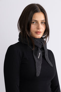Cashmere Triangle Scarf - Dk. Grey