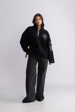 Nini Half Zip - Black