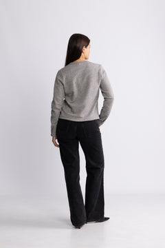 Polo Bear French Terry Cardigan - Dark Vintage Heather