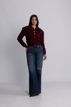 Firm Knit Cardigan - Zinfandel