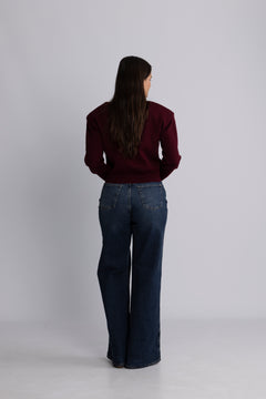 Firm Knit Cardigan - Zinfandel