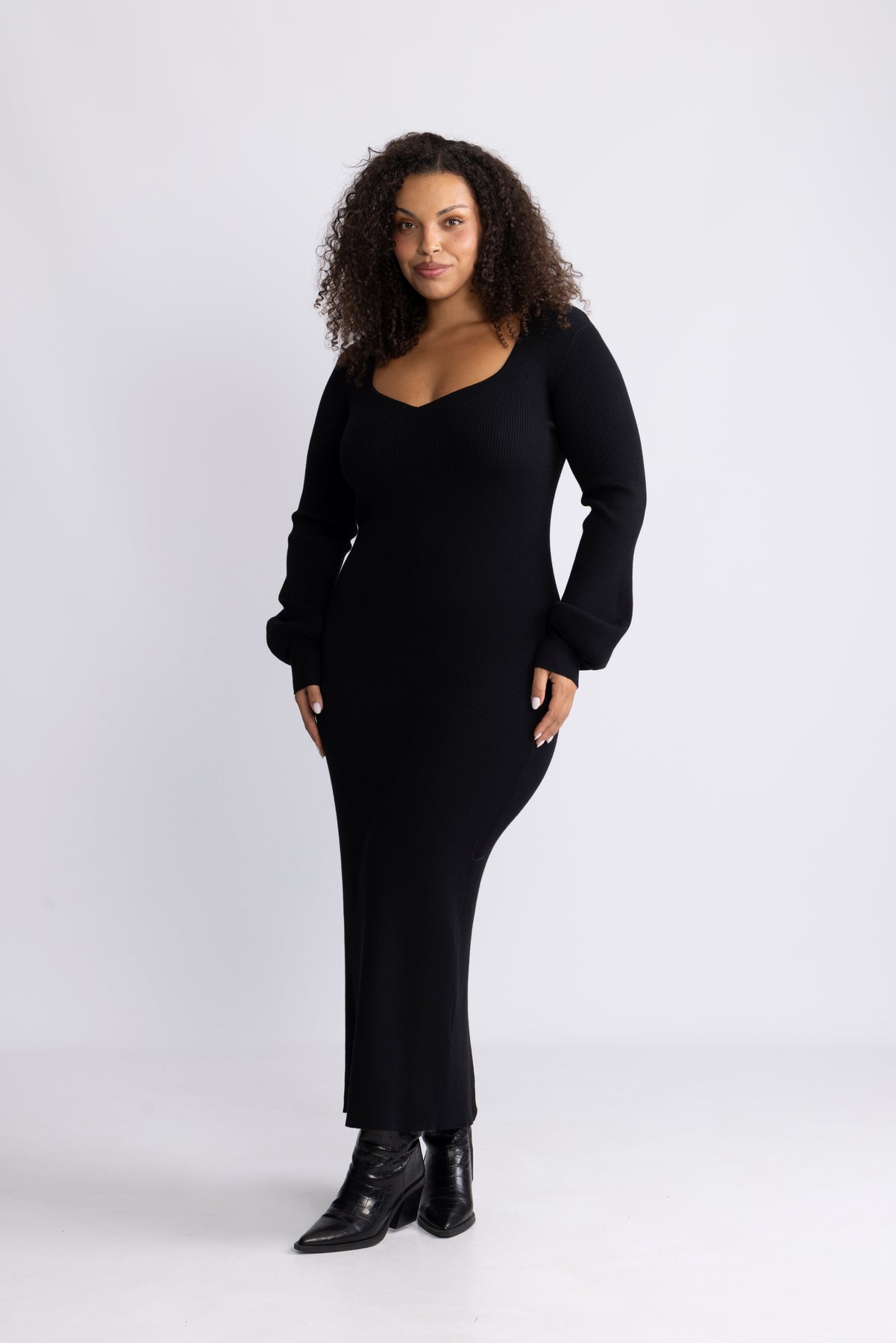 Janet Knit Dress - Svart