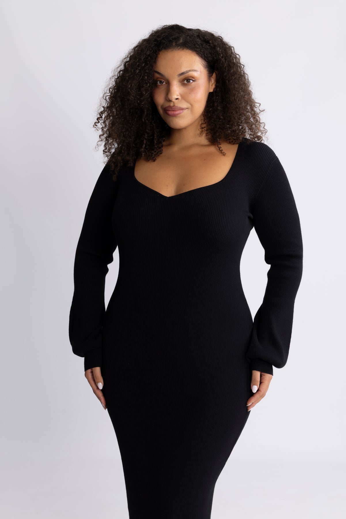 Janet Knit Dress - Svart