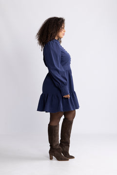 Liv Cord Solid B Dress - Blue