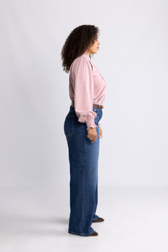 Emma Cord Blouse - Dusty Pink