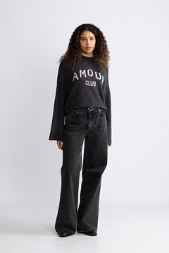 Amour Club Knit - Charcoal Mel.