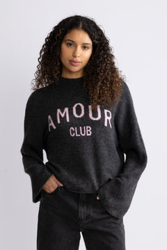 Amour Club Knit - Charcoal Mel.