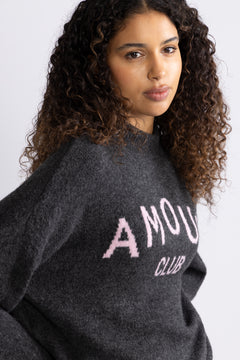 Amour Club Knit - Charcoal Mel.