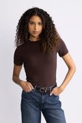 Lidie SS Top - Chokladbrun