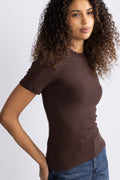 Lidie SS Top - Chokladbrun