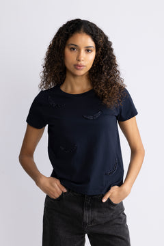 Alys Hc Embroidery Wings - Encre