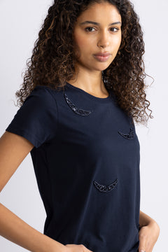 Alys Hc Embroidery Wings - Encre