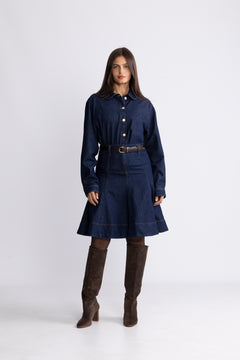 Adna Alena Shirt - Dark Blue Wash