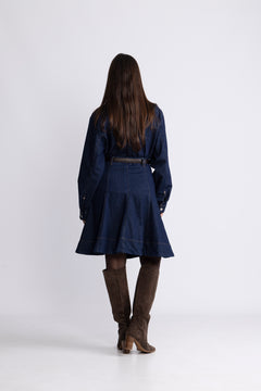 Adna Alena Shirt - Dark Blue Wash