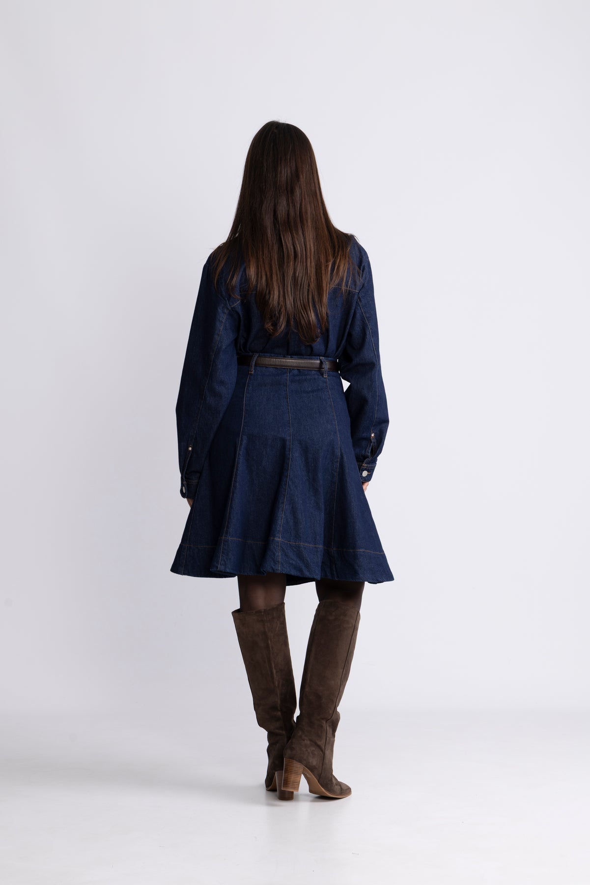 Adna Alena Skirt - Dark Blue Wash