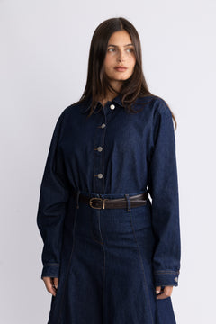 Adna Alena Shirt - Dark Blue Wash
