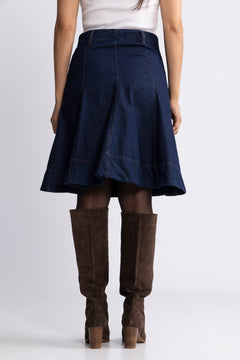 Adna Alena Skirt - Dark Blue Wash