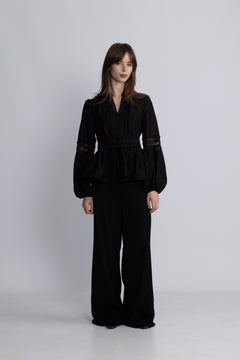 Aliah Stone Blouse - Black