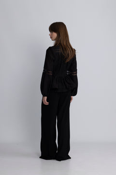 Aliah Stone Blouse - Black