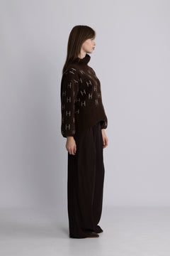 Fam Short Sweater - Dark Earth