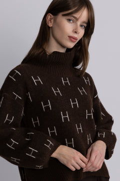 Fam Short Sweater - Dark Earth