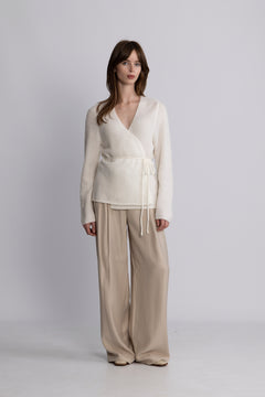 Miabelle Hope Wrap Cardigan - Egret