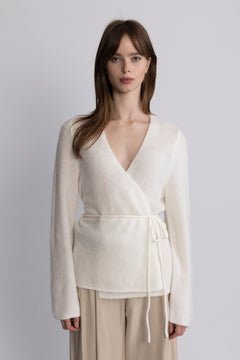Miabelle Hope Wrap Cardigan - Egret