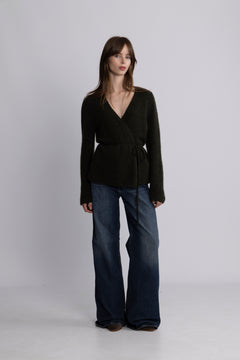 Miabelle Hope Wrap Cardigan - Rosin Melange