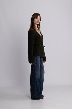 Miabelle Hope Wrap Cardigan - Rosin Melange