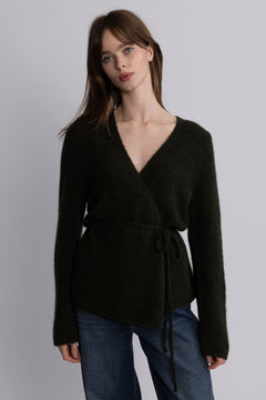 Miabelle Hope Wrap Cardigan - Rosin Melange