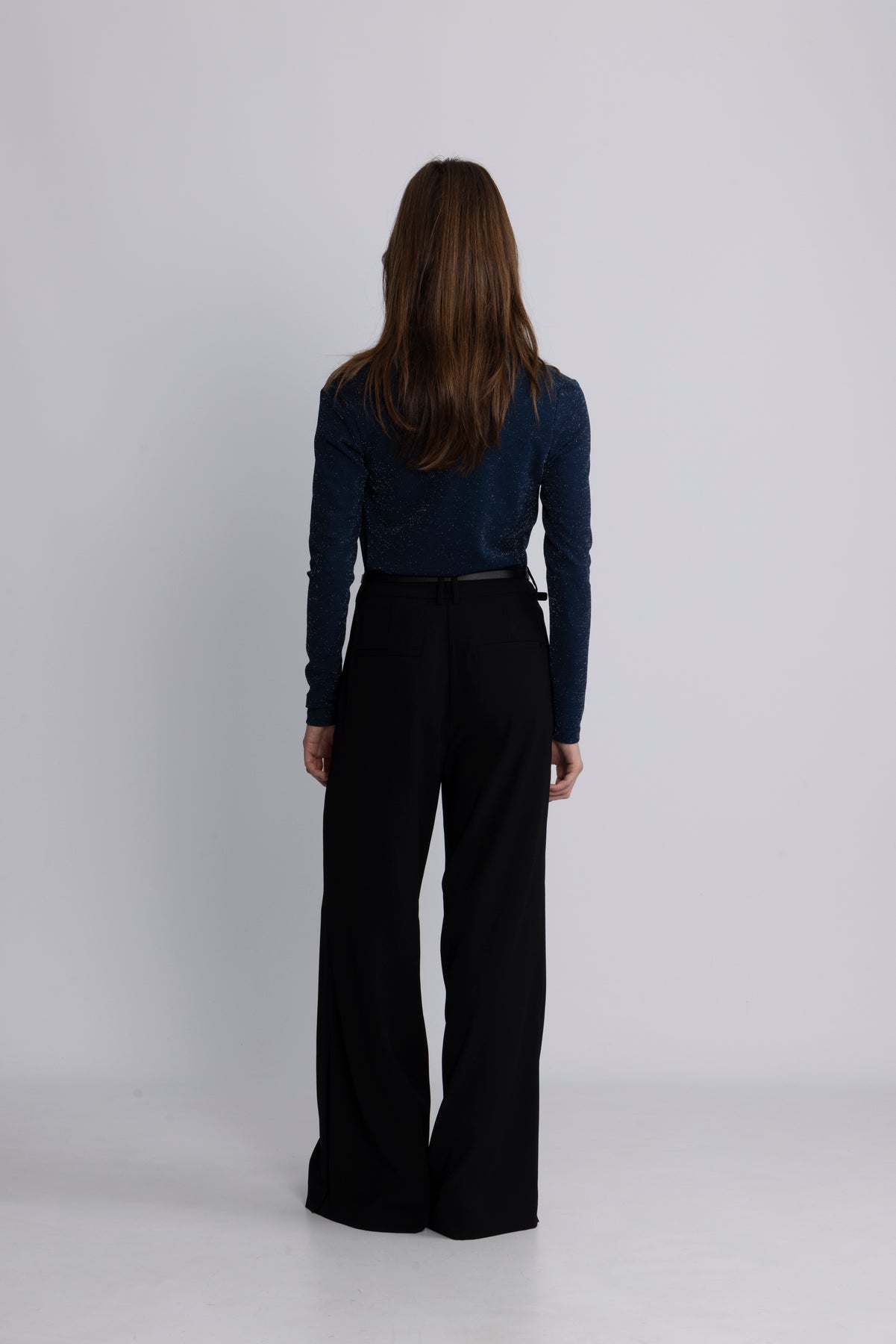 Sandra Ls Cowl Neck Top - Key Largo Silver Lurex