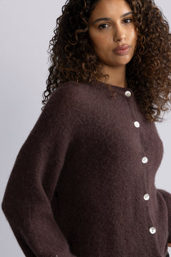 Kae Knit Cardigan - Medium Brown