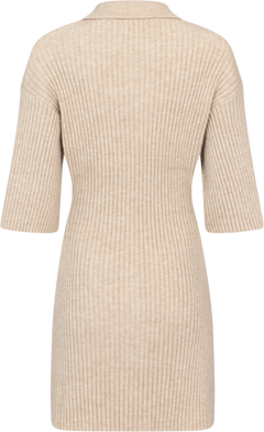 Oliviaic Knit Dress - Ribbed Beige