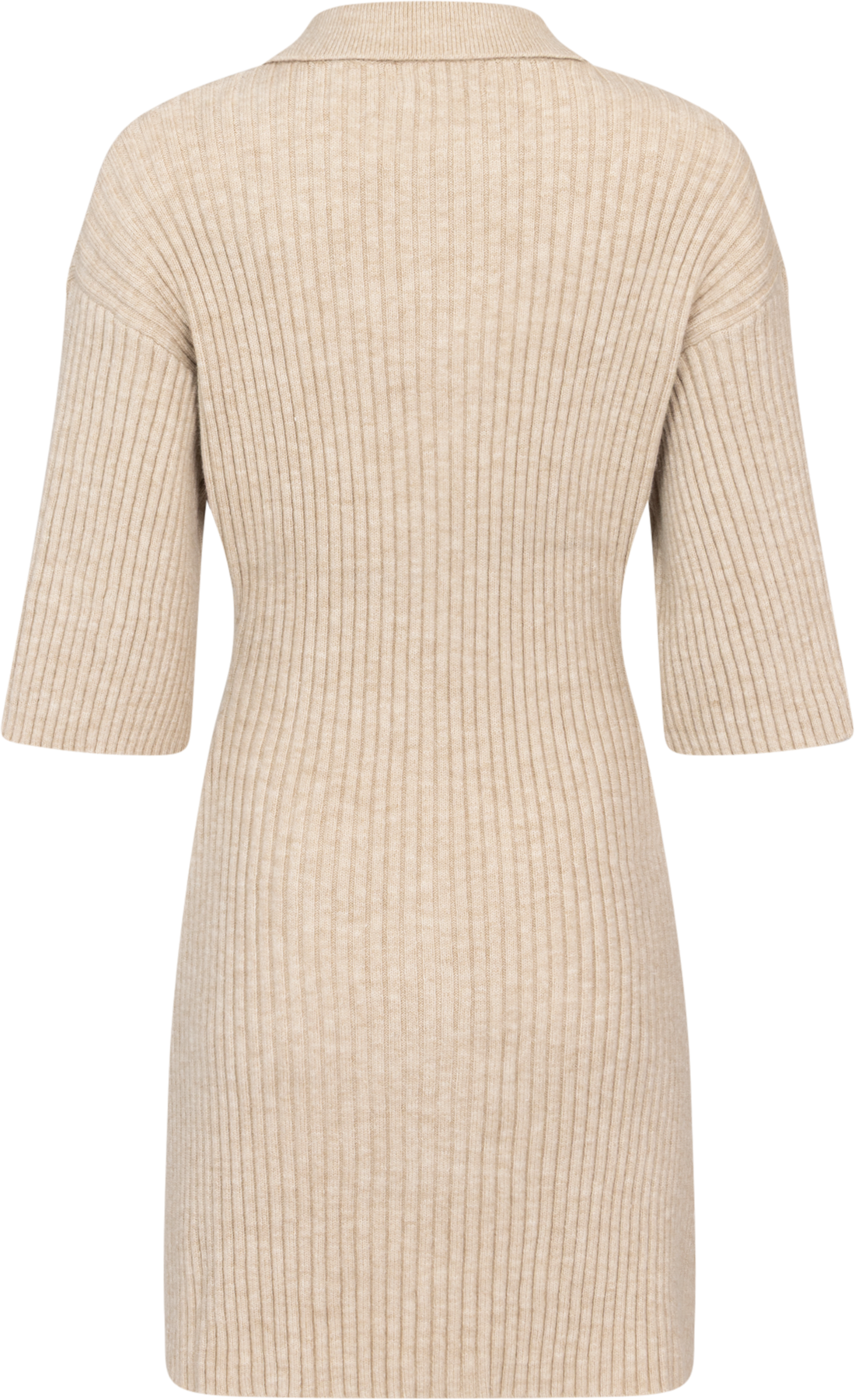Oliviaic Knit Dress - Ribbad beige