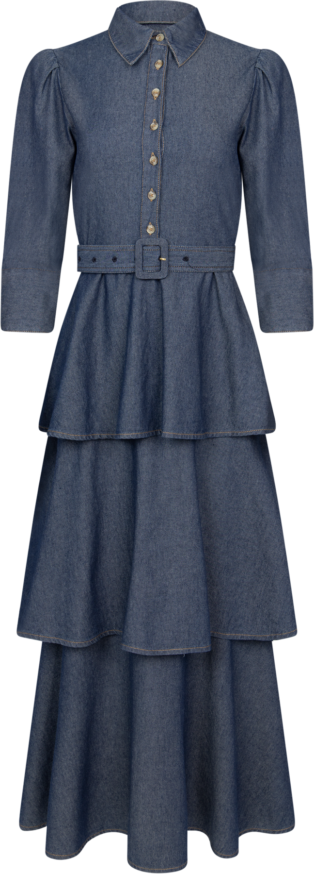 byTiMo Denim Shirt Dress - Mörkblå
