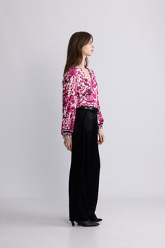 Flower Blouse - Sangria Sunset