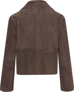 Ruth Suede Leather Jacket - Brown