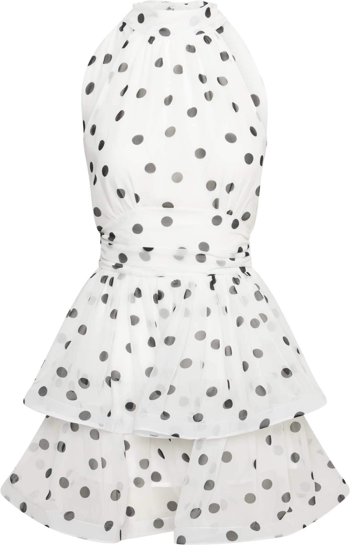 Idun Polka Dot Dress - White/Black