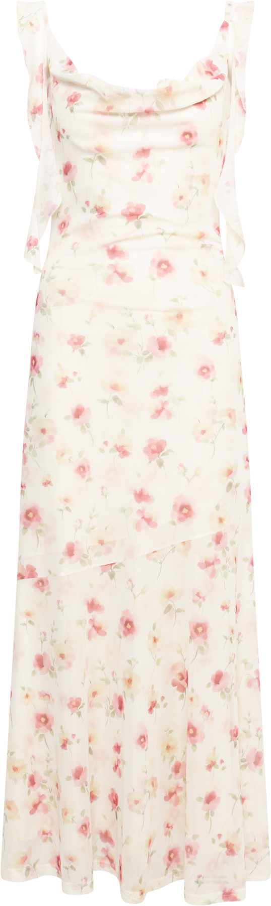 Cecilia Slip Maxiklänning - Rosa Blommig