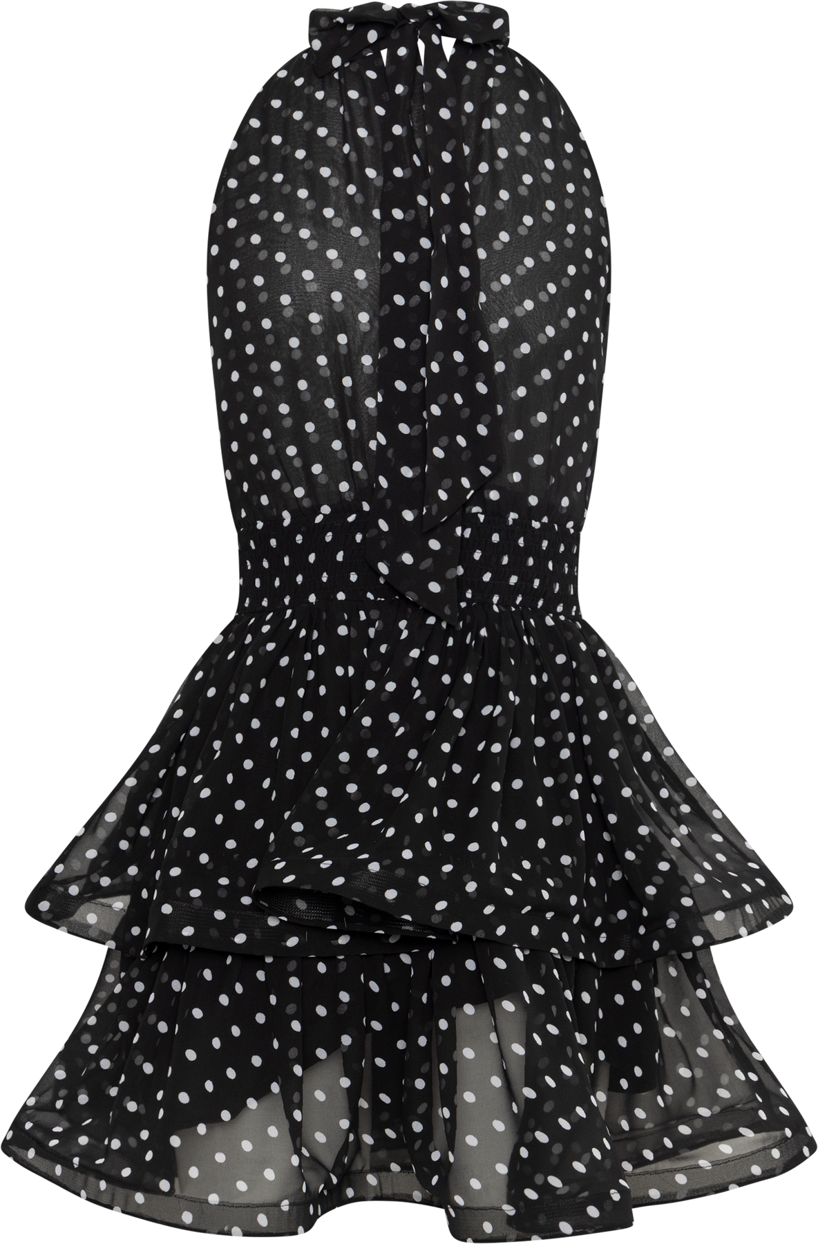 Idun Polka Dot Miniklänning - Svart