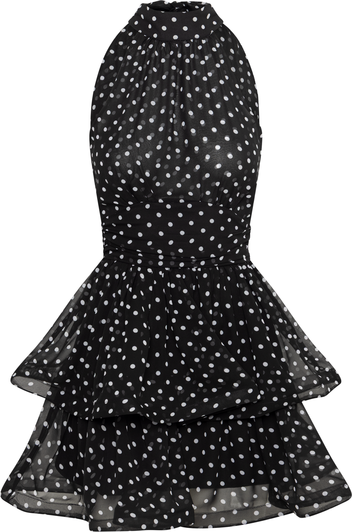 Idun Polka Dot Miniklänning - Svart