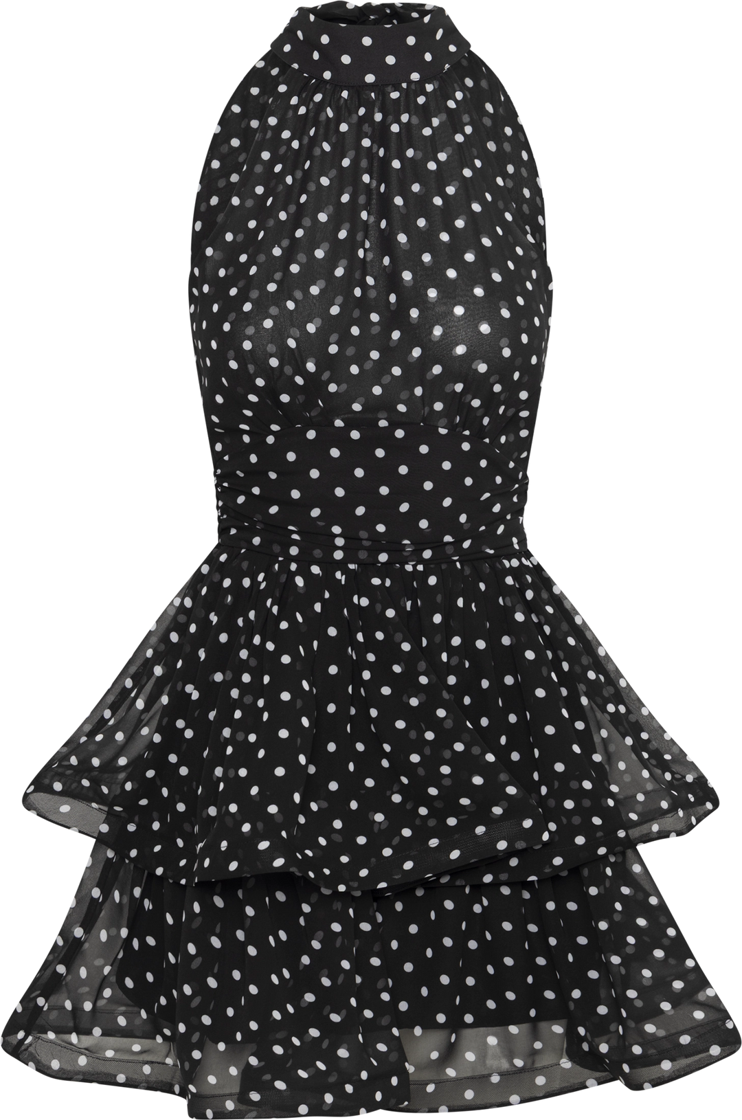 Idun Polka Dot Mini Dress - Black Dot
