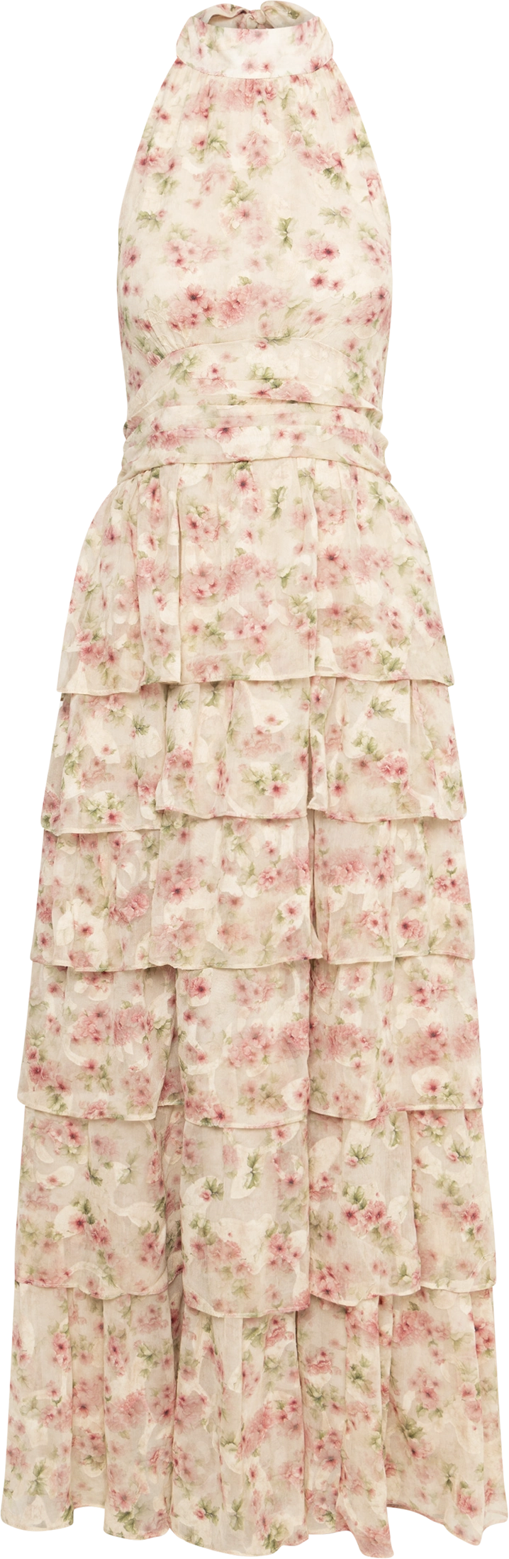 Ingalu Dreamy Floral Dress - Rose/Beige