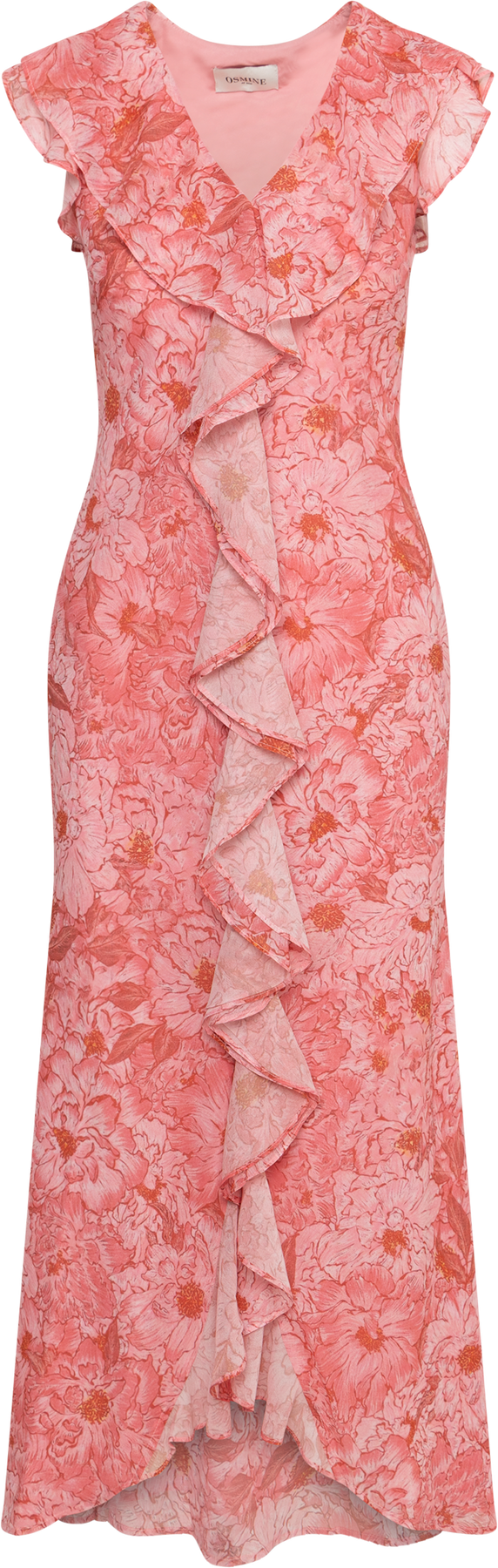 Adelia Chiffon Maxi Dress - Rosa