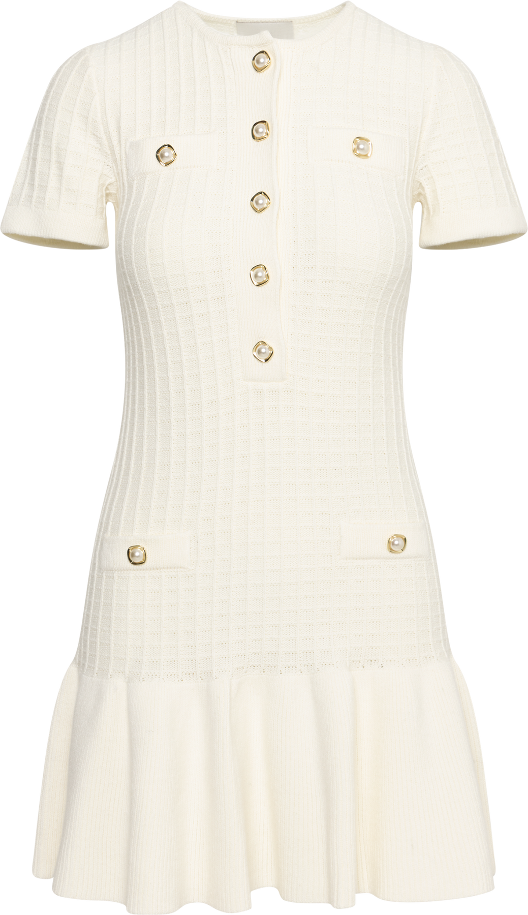 Gerdalil Cotton Knit Dress - Creme