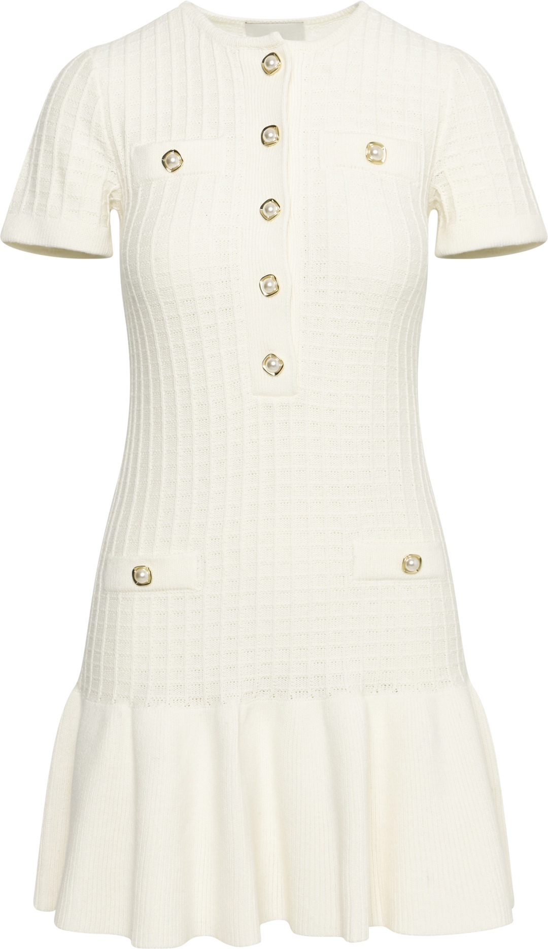 Gerdalil Cotton Knit Dress - Creme