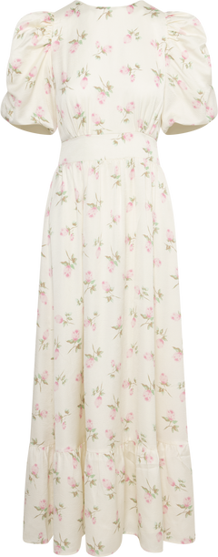 Santi Satin Maxi Dress - Pink Floral