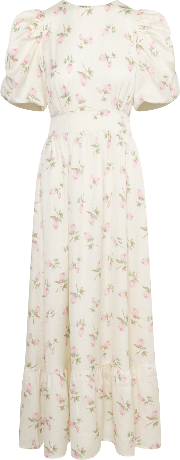 Santi Satin Maxi Dress - Pink Floral